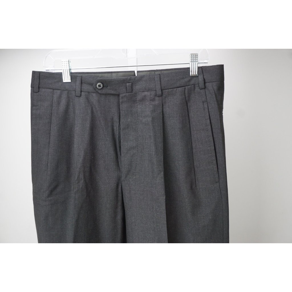 Incotex Dark Gray Wool Mens Dress Pants Trousers Sz 58 Eu Brand New